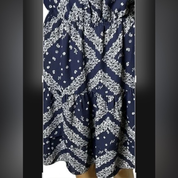 Y2K NWT Nanette Lepore tie wrap collar,tiered,puff sleeve,floral,dress,sz 4, - Picture 15 of 15